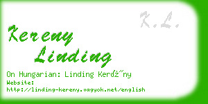 kereny linding business card